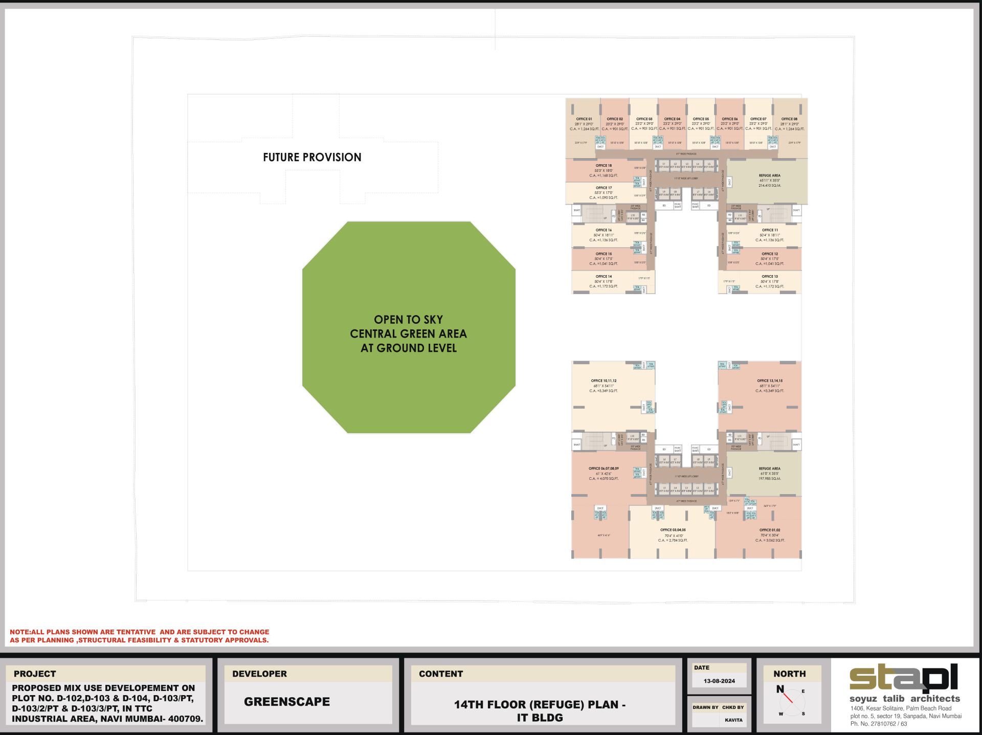 14TH FLOOR PLAN (REFUGE)