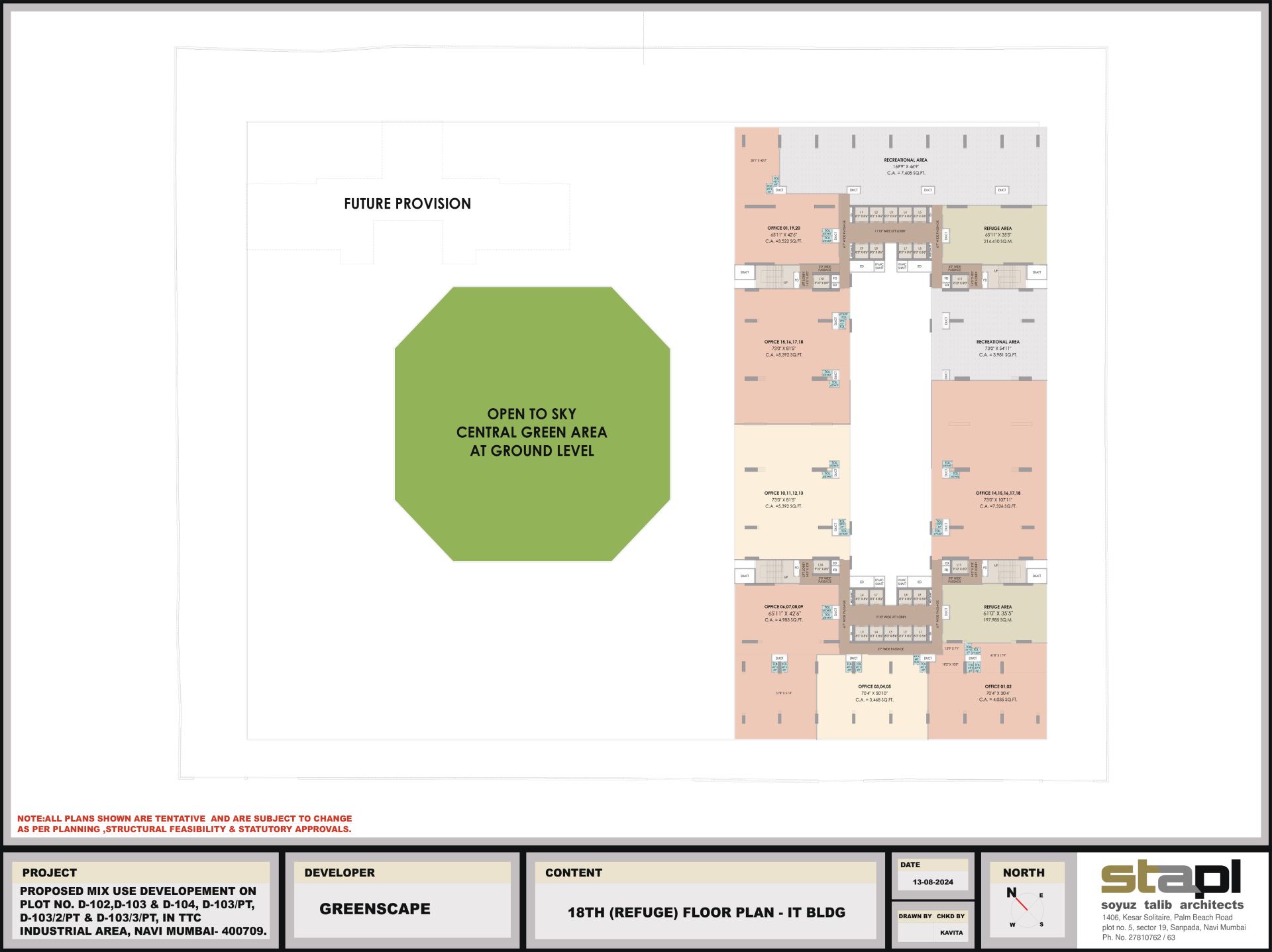 18TH FLOOR PLAN (REFUGE)