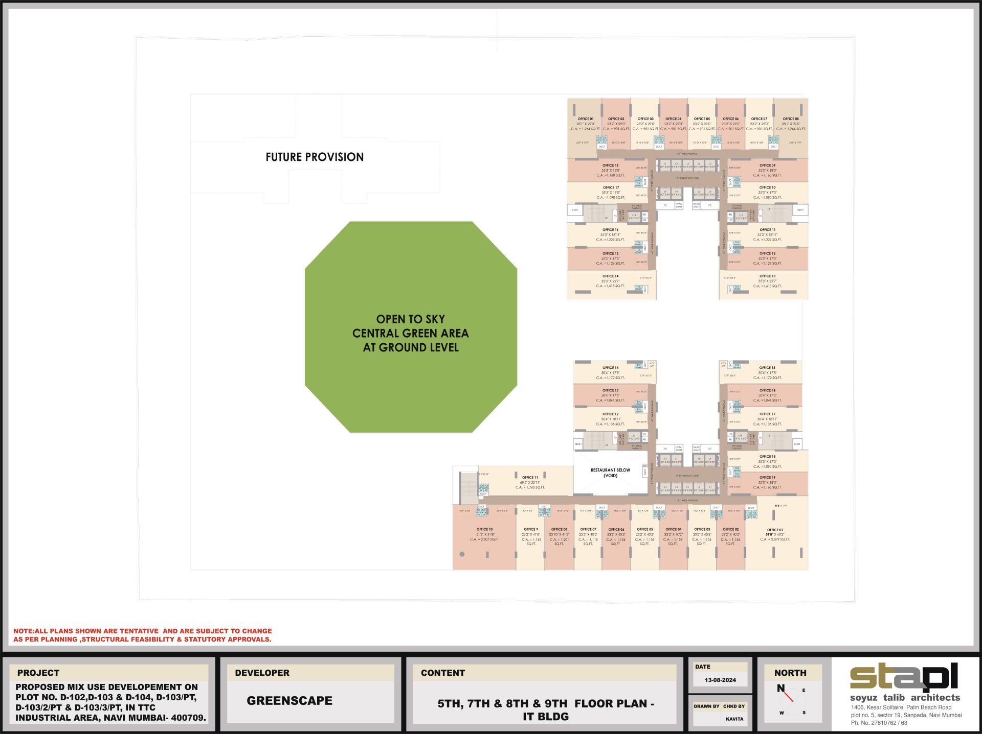 5TH, 7TH TO 9TH FLOOR PLAN