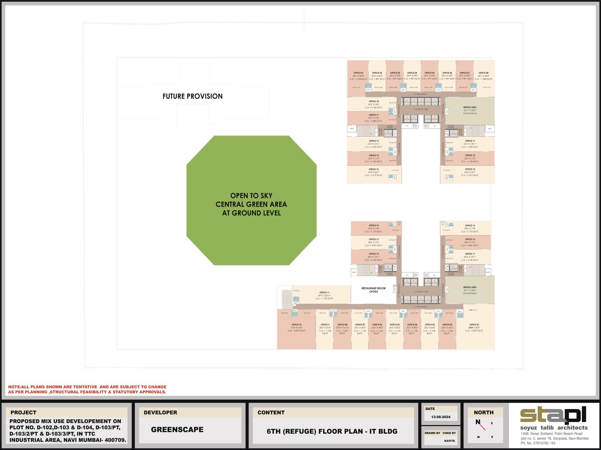 6TH FLOOR PLAN (REFUGE)